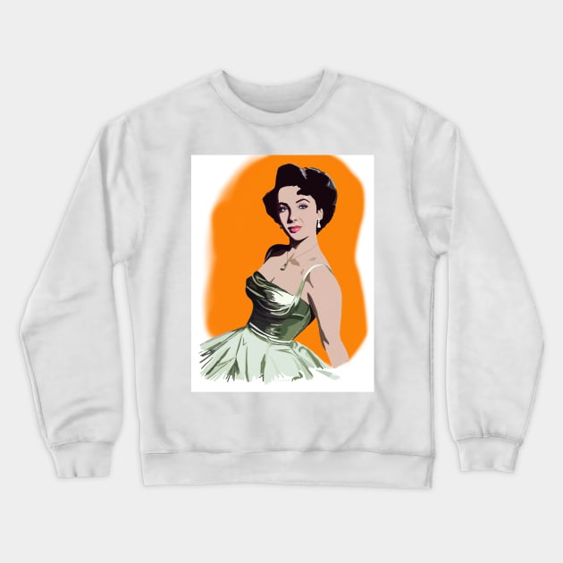 Alluring Liz on Orange Background Crewneck Sweatshirt by MamaODea